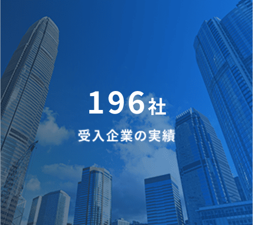 196社 受入企業の実績